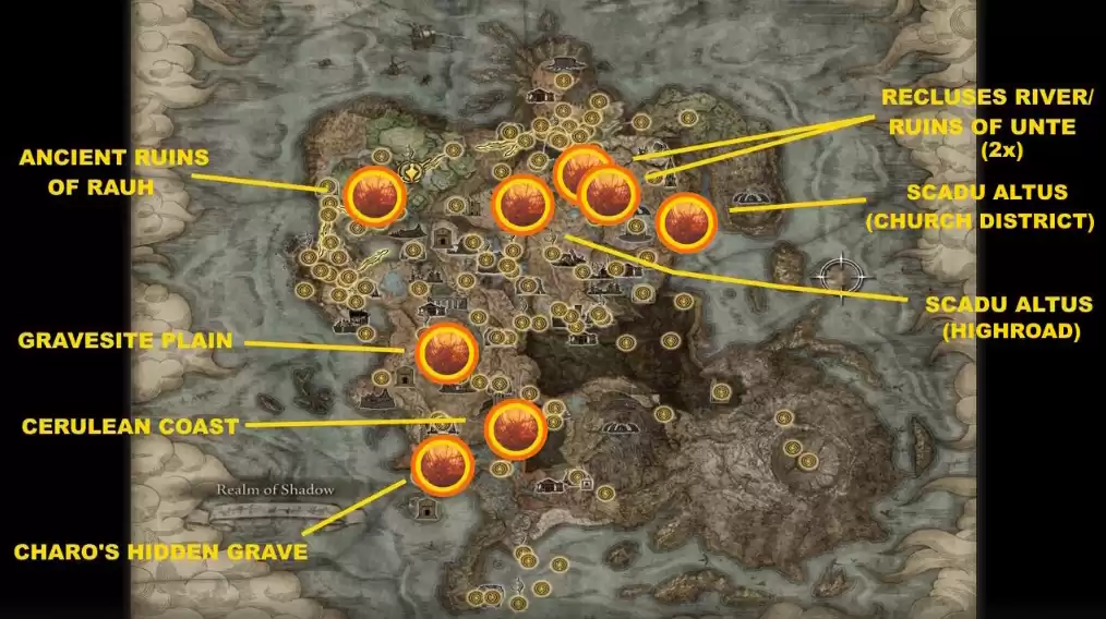 Как найти огненных големов в Elden Ring: Shadow of the Erdtree