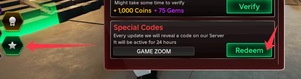 Where to enter Dueling Grounds codes