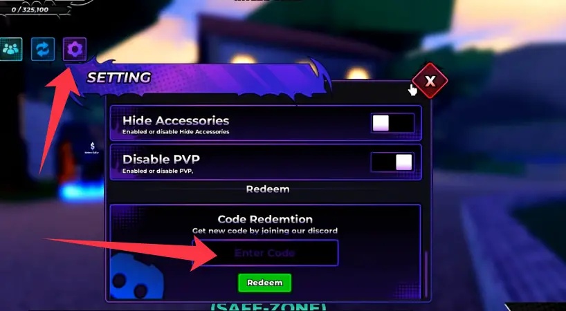 Where to enter Fusion Piece codes?