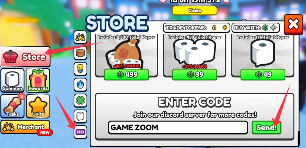 Where to redeem Skibidi Masters Tower Defense codes?