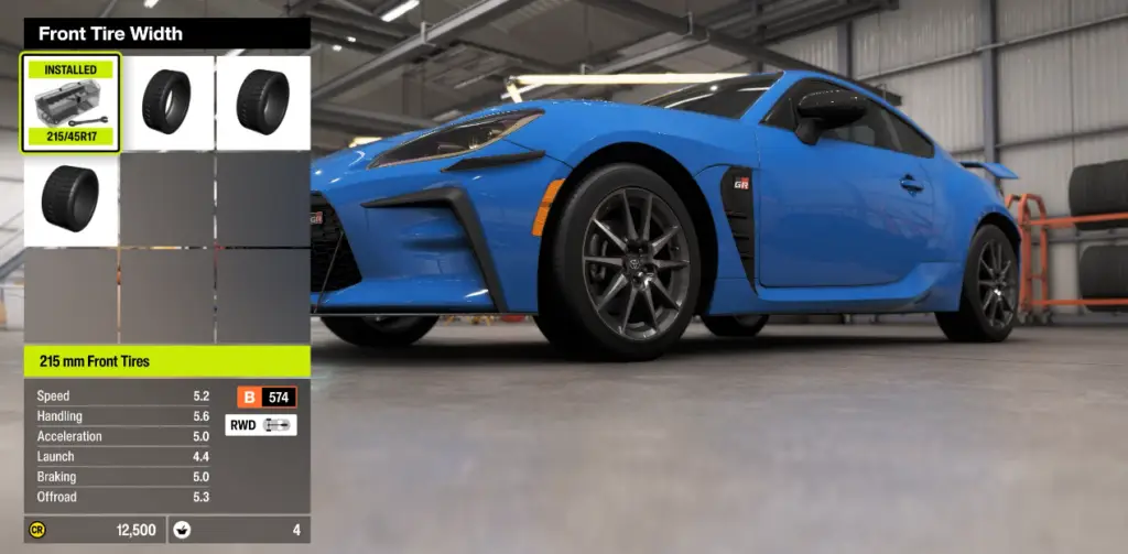 Настройка машины в Forza Horizon 6 шины