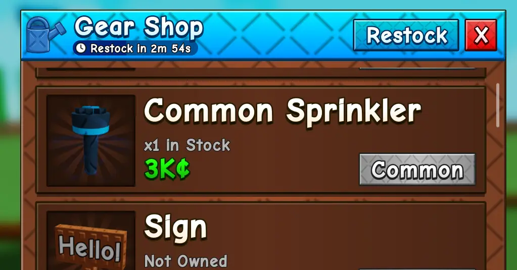 Grow a Garden 2 все Sprinklers и лучшие варианты для фарма