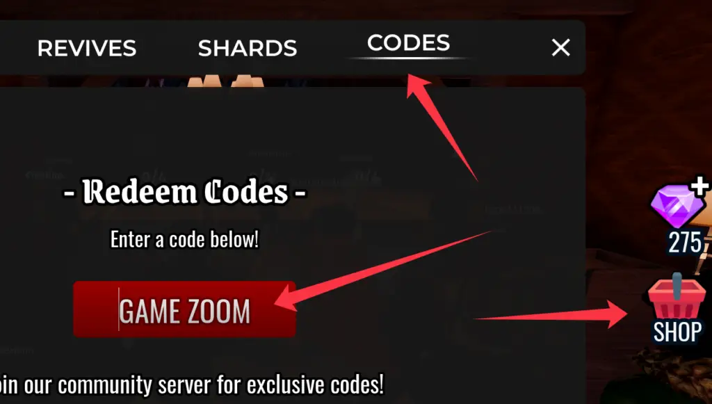 Where to enter Night At The Infirmary codes