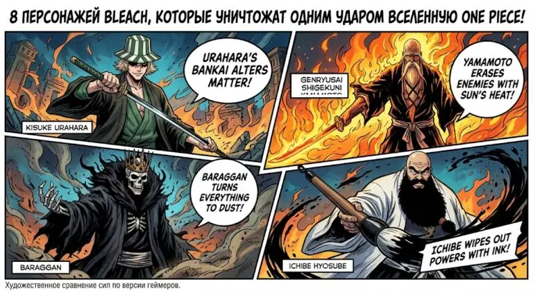 8 персонажей Bleach, которые способны в одиночку уничтожить всю вселенную One Piece