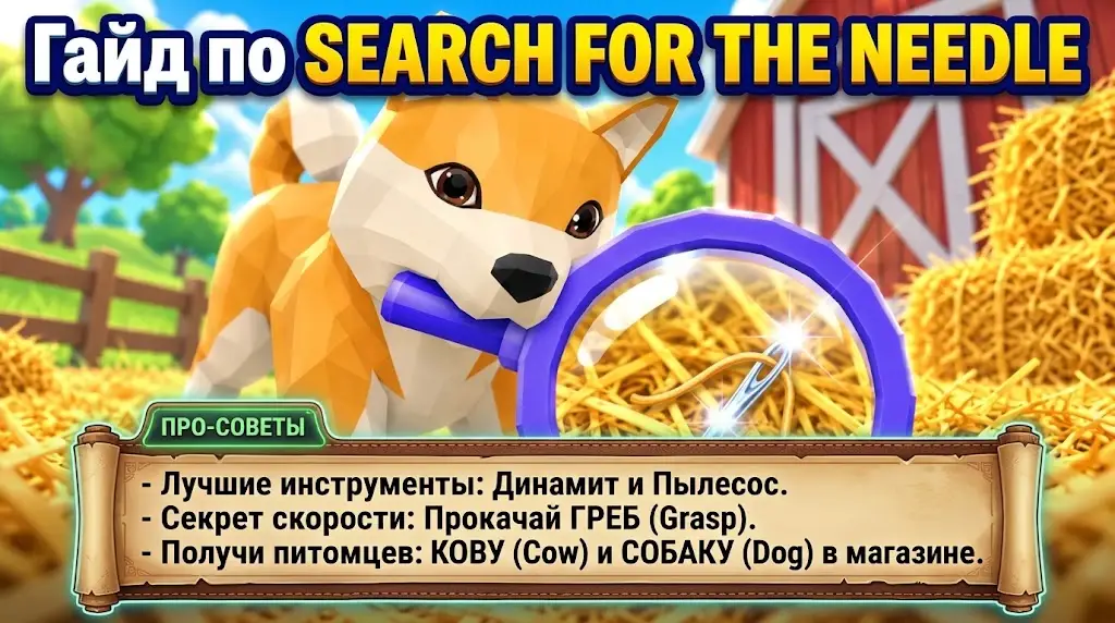 Гайд по Search For The Needle Как найти иглу, прокачать инструменты и получить питомцев