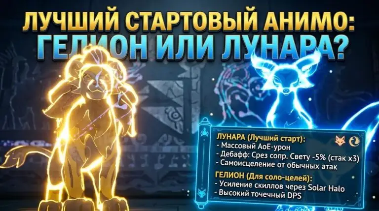 Гелион или Лунара: кого выбрать в качестве стартового Аниимо?