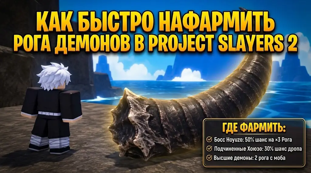 Как фармить рога демонов в Project Slayers 2 гайд по локациям и стилям дыхания