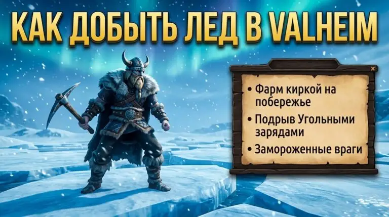 Как найти и добыть Лед в Valheim гайд по ресурсу в Глубоком Севере