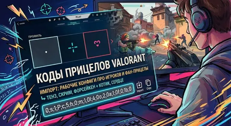 Коды прицелов в Valorant конфиги про игроков и рофляные прицелы