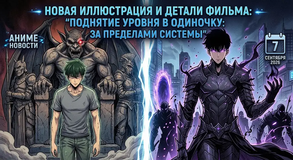Новая иллюстрация Сон Джинву и детали фильма «Поднятие уровня в одиночку За пределами системы»