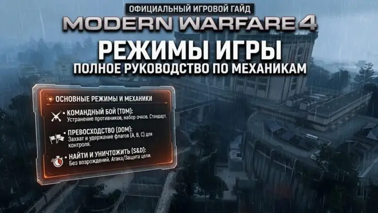 Режимы игры в Call of Duty Modern Warfare 4 Полный гид