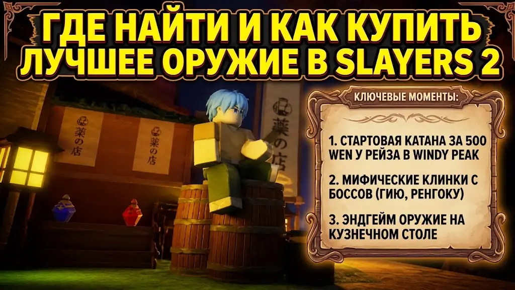 Все катаны в Slayers 2 где найти, купить и как улучшить оружие