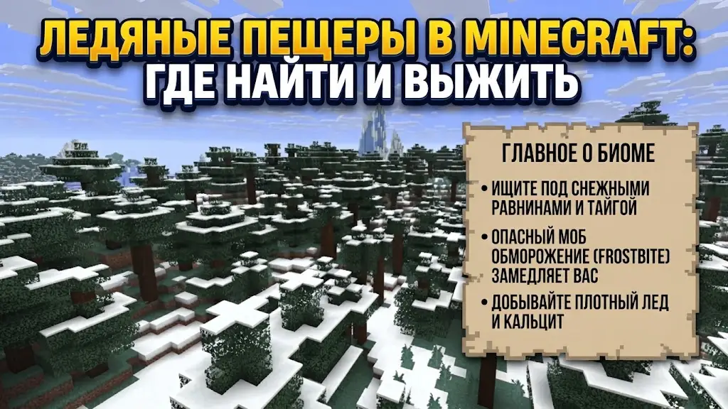 Гайд по Ледяным пещерам в Minecraft