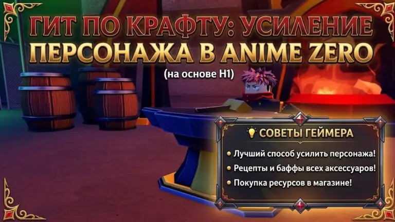 Крафт аксессуаров в Anime Zero рецепты, баффы и ресурсы